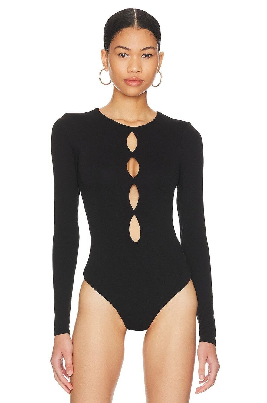 AFRM X Ellio Cut Out Bodysuit - S - Black